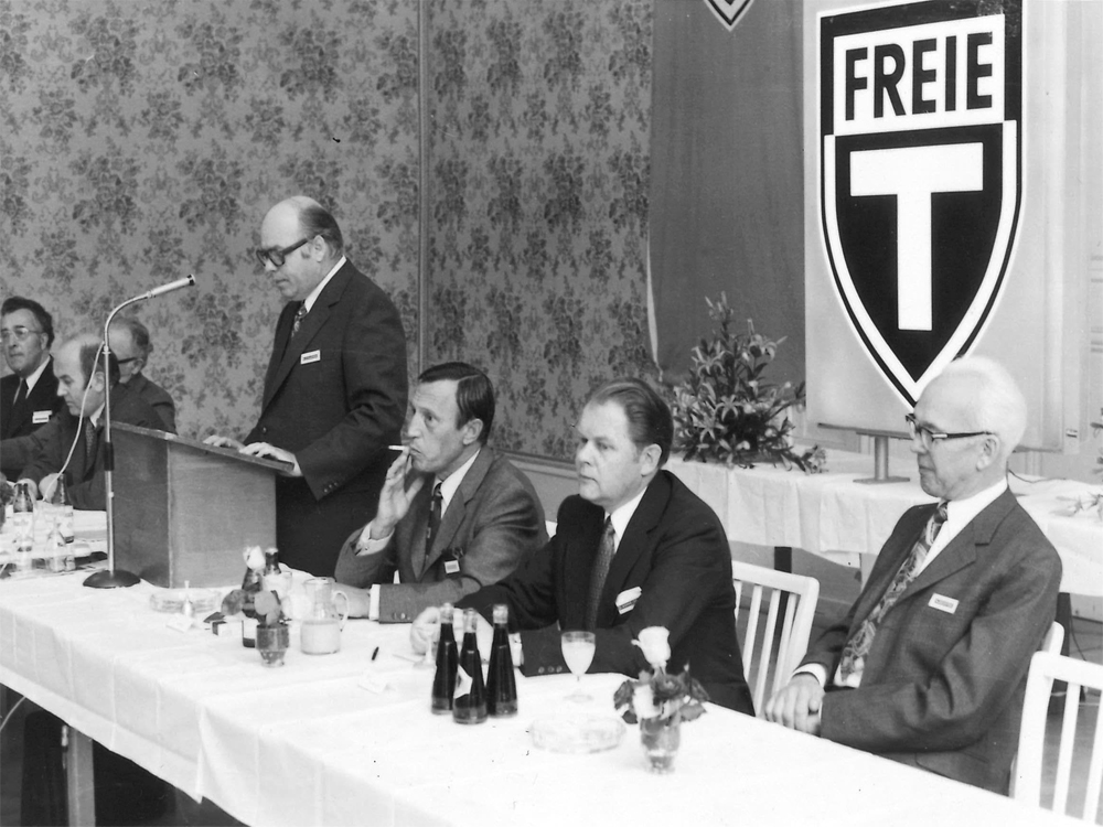 Jahreshauptversammlung der bft 1972 in der Mitte Franz Förster 